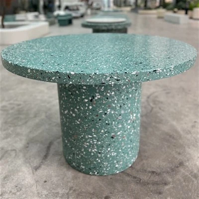 طاولة جولة terrazzo