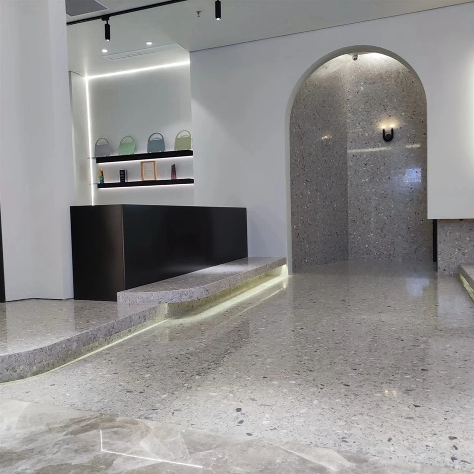 terrazzo concrete floor
